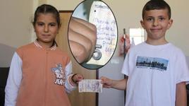 İlkokul öğrencisi kantinden aldığı 5 liranın üstündeki notu gördü! Herkes seferber oldu