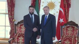 Cumhurbaşkanı Erdoğan, Şara ile bir araya geldi
