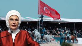 Emine Erdoğan'dan 'Karabağ Atları'nın gösterisiyle ilgili paylaşım