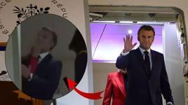 Macron'un uçağından şok görüntü! Eşinden tokat mı yedi? Elysee Sarayı'ndan açıklama