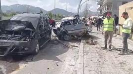 Freni boşalan beton mikseri onlarca aracı biçti