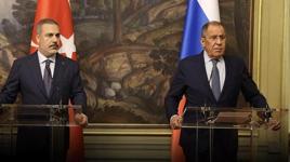 Dışişleri Bakanı Hakan Fidan Moskova'da Rus mevkidaşı Lavrov ile açıklamalarda bulunuyor