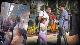 Marmaray'da korkunç olay! İki çocuğunun yanında darp edildi