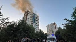 Diyarbakır'da 13 katlı binada yangın! Mahsur kalanlar tahliye edildi