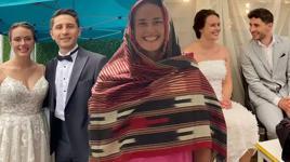 Trabzon'a Amerikalı gelin! Emily fındık topladı, horon oynadı
