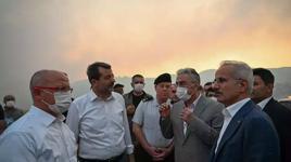 Bakan Uraloğlu Bursa'daki yangın bölgesinde incelemelerde bulundu