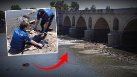Meriç Nehri'nin suları çekildi, ortaya çıkan şey şoke etti
