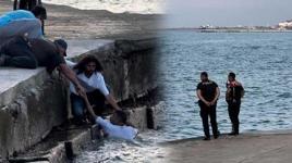 Yer: Samsun! Polisten kaçarken denize atladı