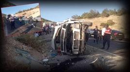 Adıyaman'da feci kaza! Tarım işçilerini taşıyan minibüs devrildi: 23 yaralı