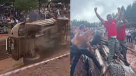 Off-Road yarışlarında yürekleri ağza getiren kaza