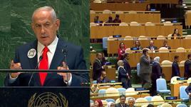 Netanyahu'ya BM'de büyük şok! Konuşması başladı, salon boşaldı