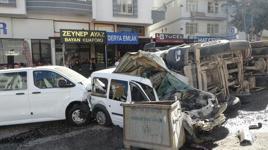 Malatya'daki 5 kişinin yaralandığı feci kaza kamerada