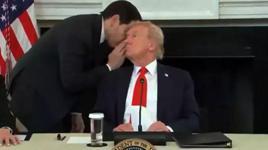 Rubio, Trump'ın kulağına söyledi