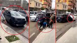 Cipiyle tartıştığı kişinin ayaklarını ezdi