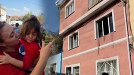 Kahraman anne! 2 çocuğunu yangından kurtardı