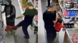 Markette çocuğunu tekmeleyen baba gözaltına alındı