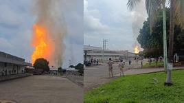 Meksika’da gaz hattında şiddetli patlama! Alevler 15 metreye kadar yükseldi, yaralılar var