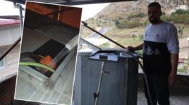 Sosyal medya Hataylı Hasan'ı konuştu! Kurduğu sistemle yağmur suyunu evinde kullanıyor