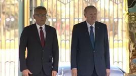 Cumhurbaşkanı Erdoğan, KKTC Cumhurbaşkanı Tufan Erhürman'ı resmi törenle karşıladı