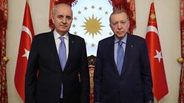 Cumhurbaşkanı Erdoğan, TBMM Başkanı Kurtulmuş'u kabul etti