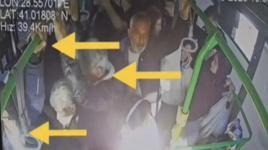 Büyükçekmece'de otobüste yankesicilik kamerada