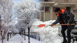 Kar bir anda bastırdı, kent beyaza büründü! Pazar gününe kadar dikkat