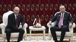 Türkmenistan'da diplomasi trafiği! Erdoğan ile Putin görüştü