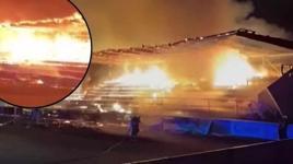 Takımları küme düşünce stadyumu ateşe verdiler! Yaşları 15 bile değil