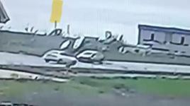Edirne’de çarpışan aracın defalarca takla attığı kaza kamerada