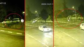 Minibüs dereye yatağına uçtu! Kaza anı kamerada