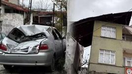 Gaziosmanpaşa'da binanın çatısı uçtu! Facianın eşiğinden dönüldü