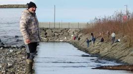 Onlarca kişi sahile koştu! 'Haberi duyduk, biz de geldik'