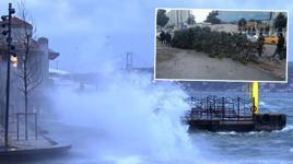 İstanbul'da kuvvetli rüzgar hayatı olumsuz etkiledi