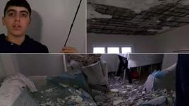 Saniyelerle hayatta kaldılar! Esenler'de bir dairenin tavanı çöktü