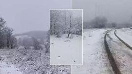 Çanakkale'nin yüksek kesimlerinde kar yağışı