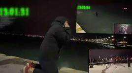 Büyükçekmece’de sanal medyada canlı yayın yaparken denize atlayan kadını kurtardı