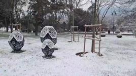 Çamlıca Tepesi kar yağışı sonrası beyaza büründü