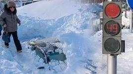 Kar 1,5 metreyi geçti, bir şehir gömüldü!