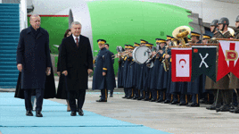 Cumhurbaşkanı Erdoğan, Özbekistan Cumhurbaşkanı Mirziyoyev'i resmi törenle karşıladı
