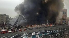 İran'da büyük yangın! Bölgeden alevler yükseliyor