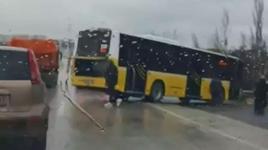 Büyükçekmece'de İETT otobüsünün kaza anı kamerada! 5 yaralı