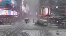 Kar fırtınası etkisindeki New York kenti havadan görüntülendi
