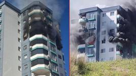 Adana'da yangın dehşeti! Polis havaya ateş açtı