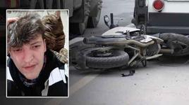 D-100’de feci son! Savrulan motosikletlinin üzerinden beton mikseri geçti