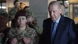 Cumhurbaşkanı Erdoğan, Ömer Halisdemir'in şehit olduğu noktadaki anıtın önünde dua etti