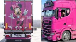 Pembe TIR'ıyla Avrupa'ya açıldı, gören bir daha bakıyor: Şaşırıyorlar!