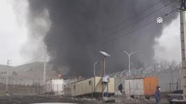 ABD ve İsrail'in dün hedef aldığı Tahran’daki Şehran petrol deposundaki yangın sürüyor