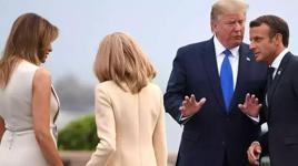 Trump alay etti, Macron lafını esirgemedi