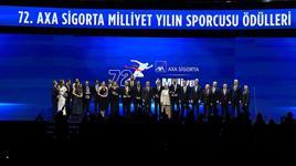 72. AXA Sigorta Milliyet Yılın Sporcusu Ödülleri sahiplerini buldu