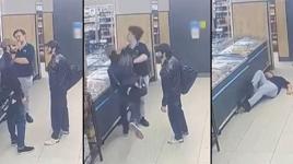 Market çalışanına yumruk şoku